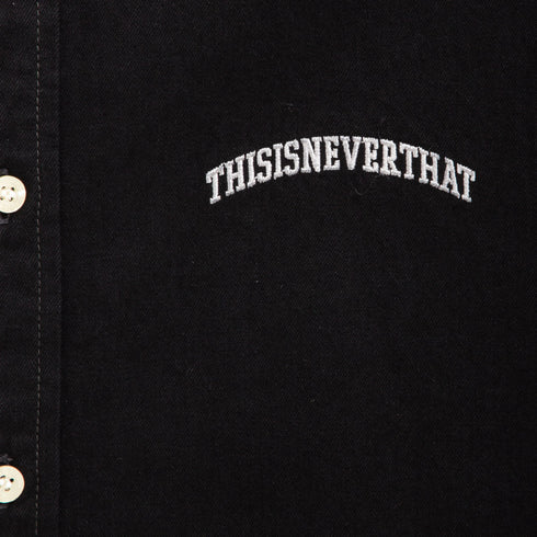 Thisisneverthat Washed Denim Shirt Black TN240DSHTL01 Degli Uberti